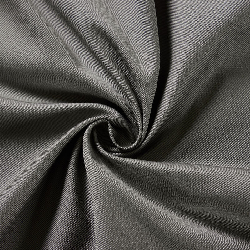 Grey Poly Cotton Blend Fabric