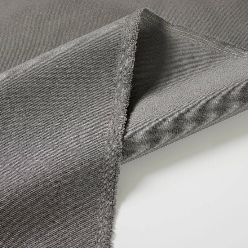 Grey Poly Cotton Blend Fabric